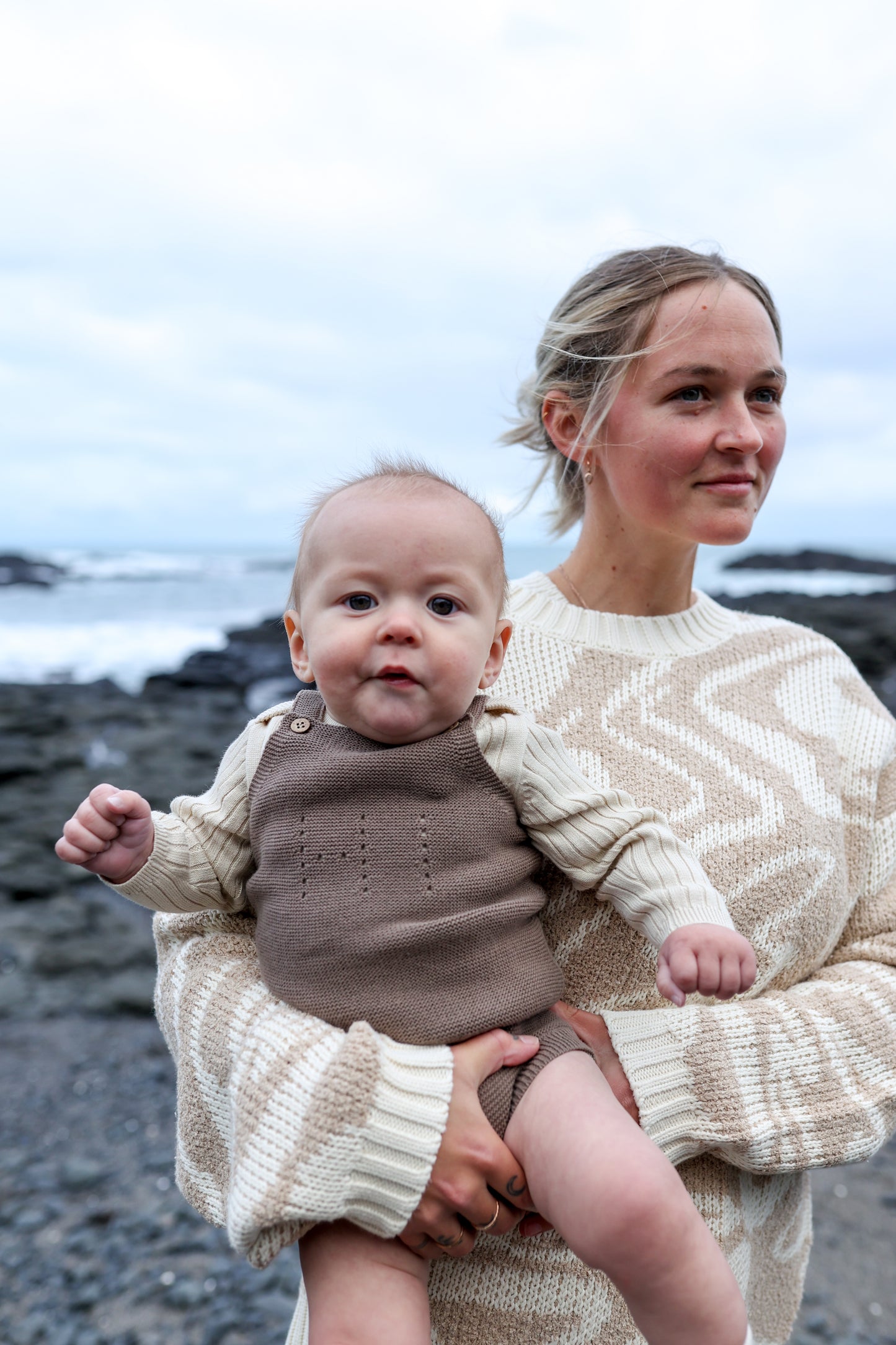 LADIES TEDDY RIPPLE PULL OVER | STONE