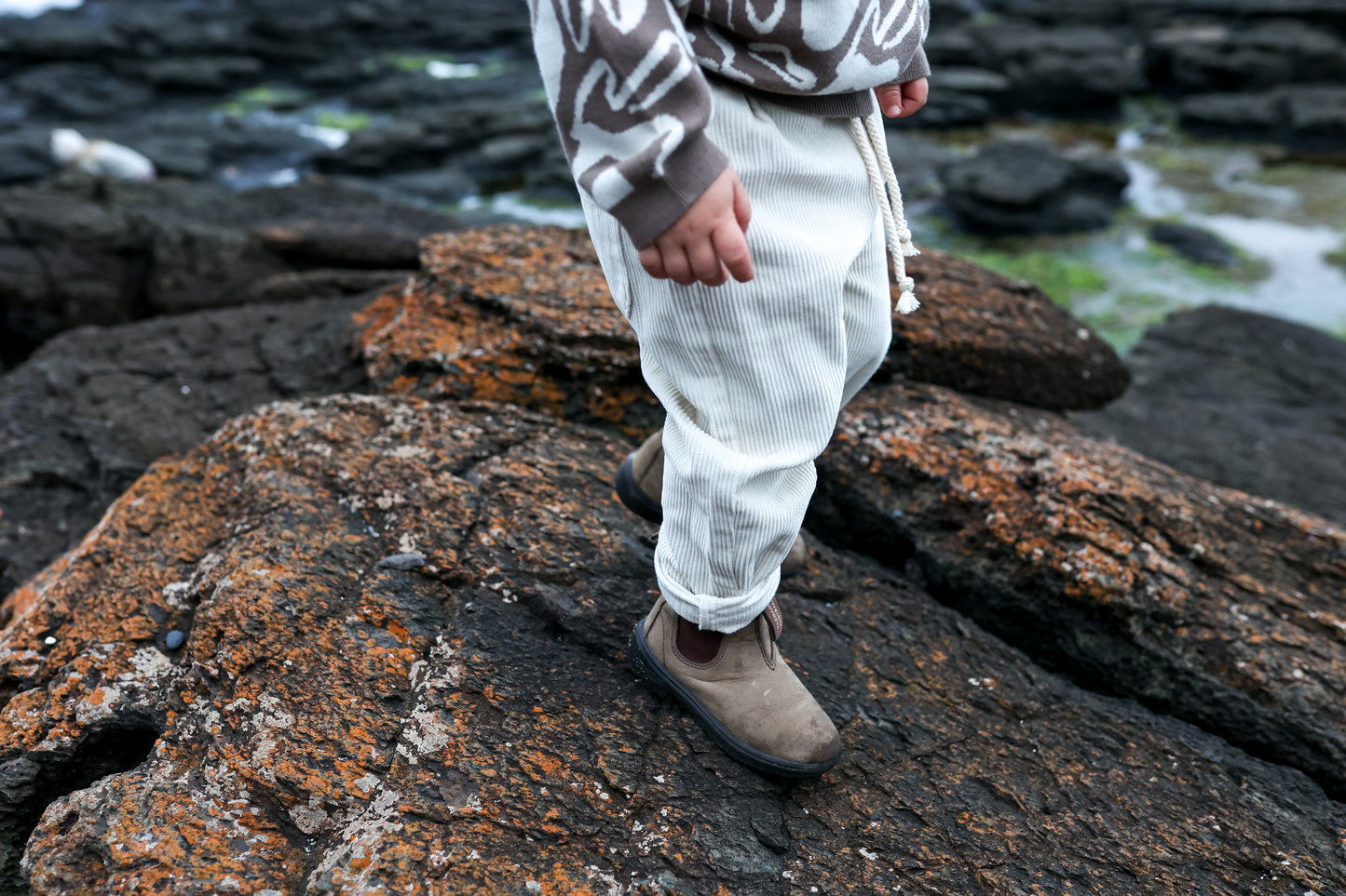 ORGANIC CORD PANT | PEBBLE