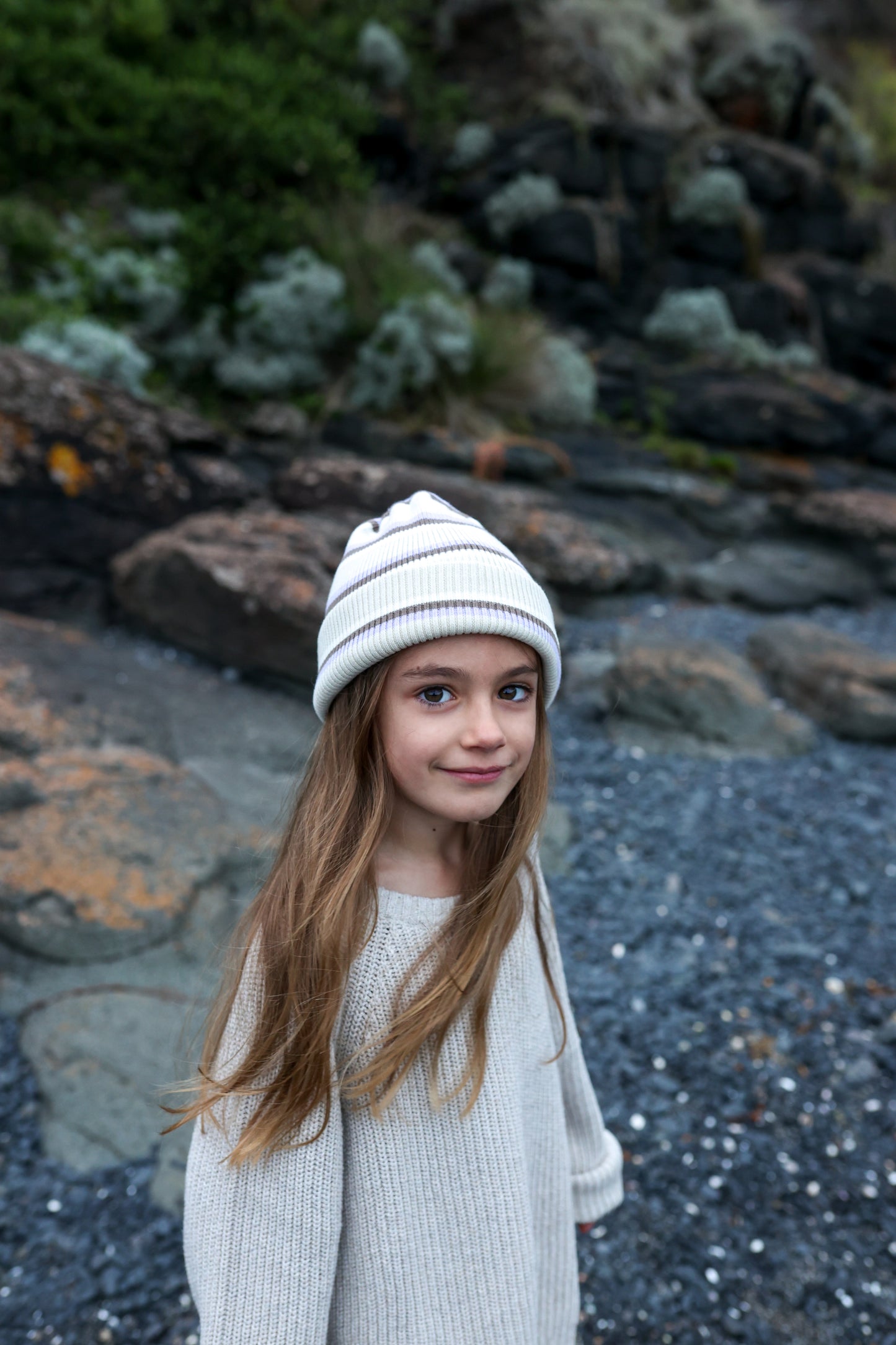SPECKLED RAGLAN PULL OVER | PEBBLE