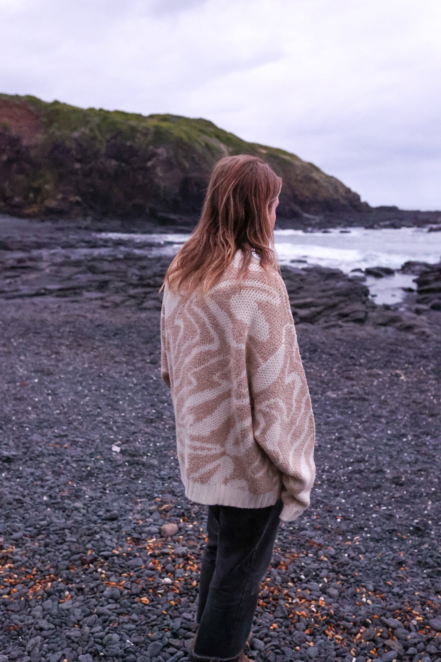 LADIES TEDDY RIPPLE PULL OVER | STONE