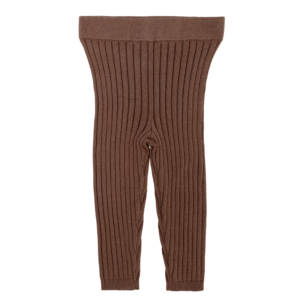 ORGANIC RIBBED LEGGINGS | MUSHROOM