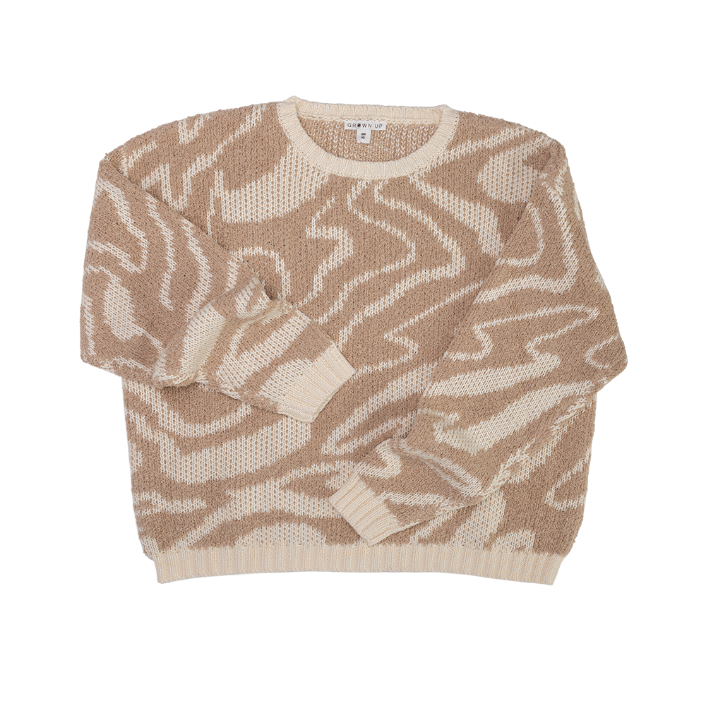 LADIES TEDDY RIPPLE PULL OVER | STONE