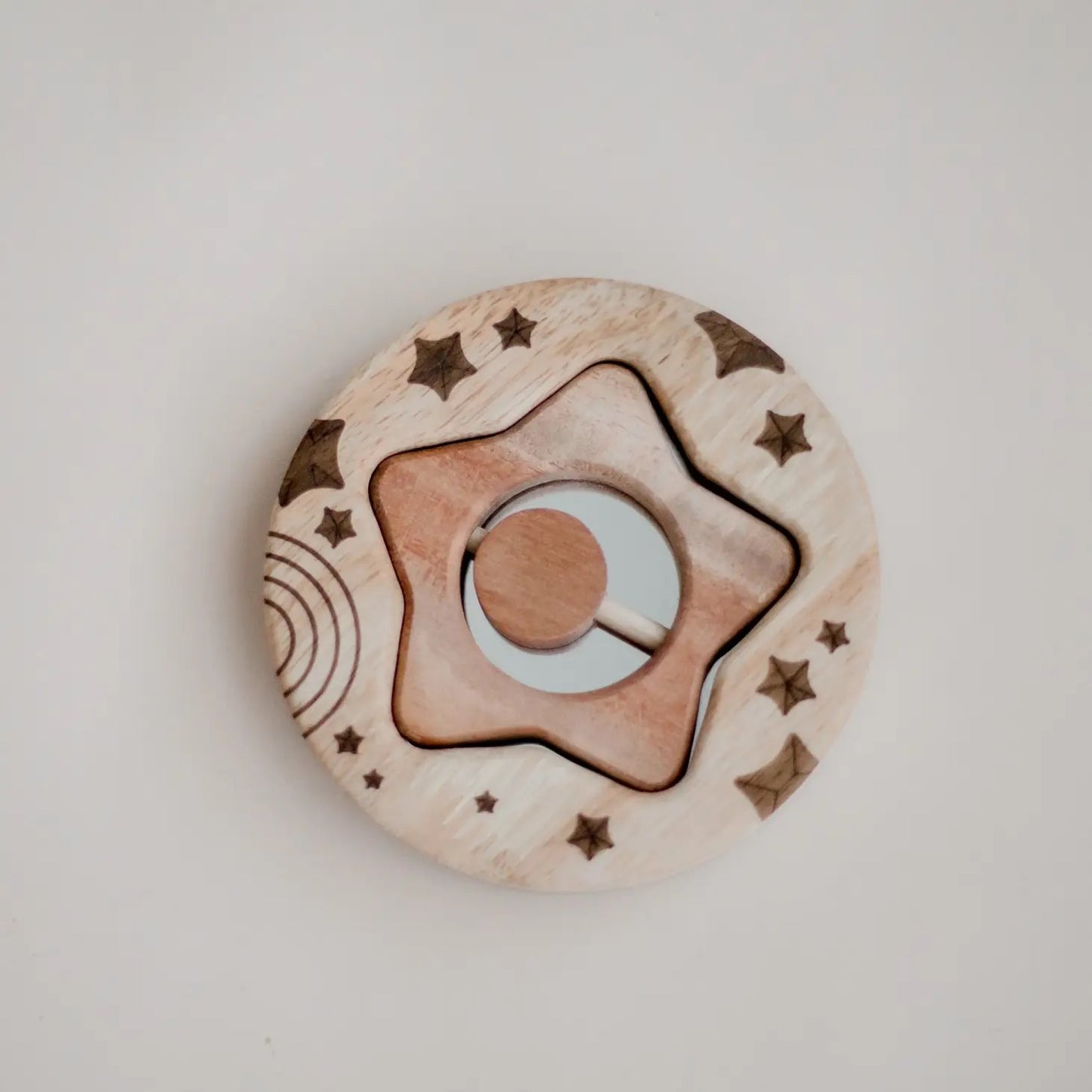 STAR RATTLE & BABY MIRROR SET