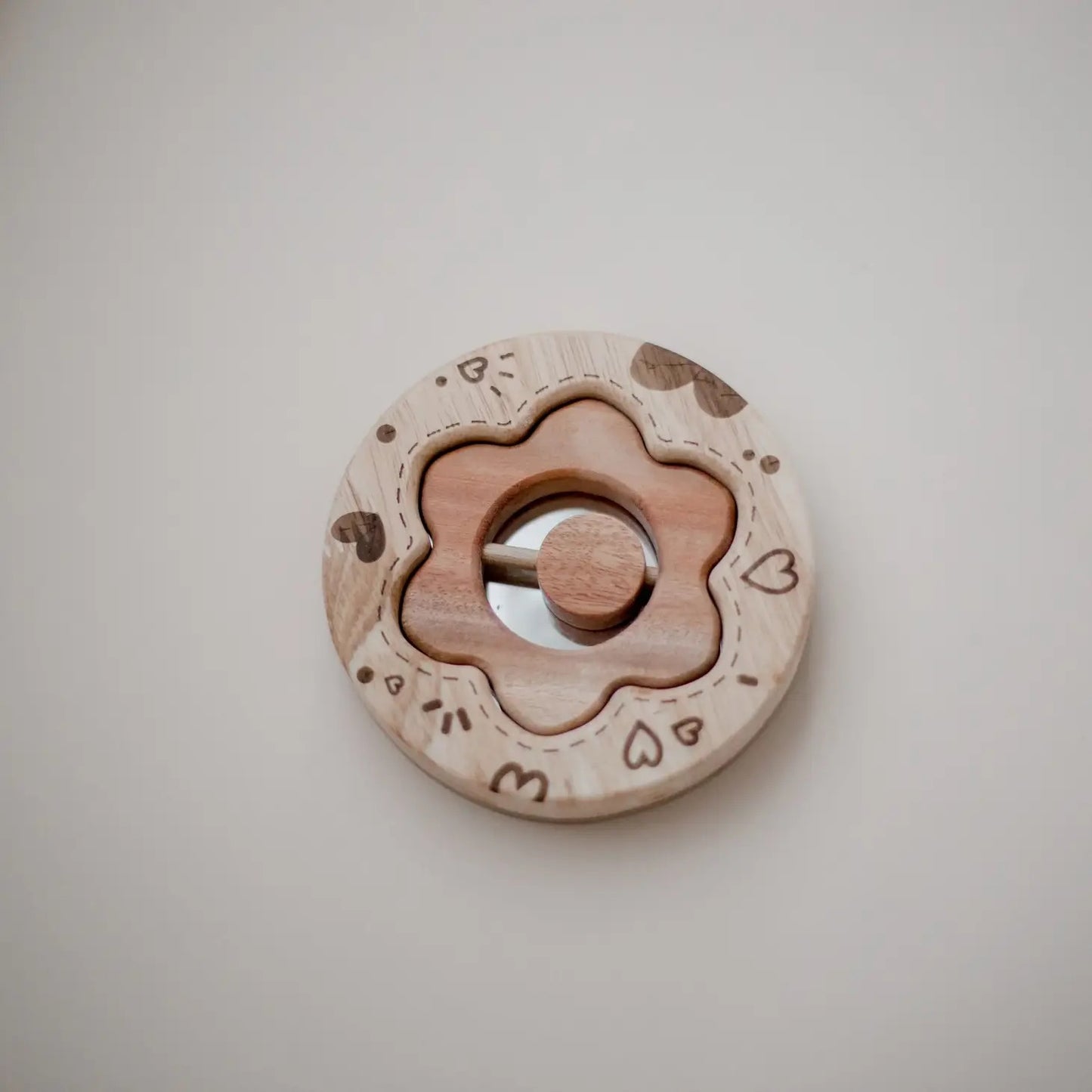 VALENTINE RATTLE & BABY MIRROR SET