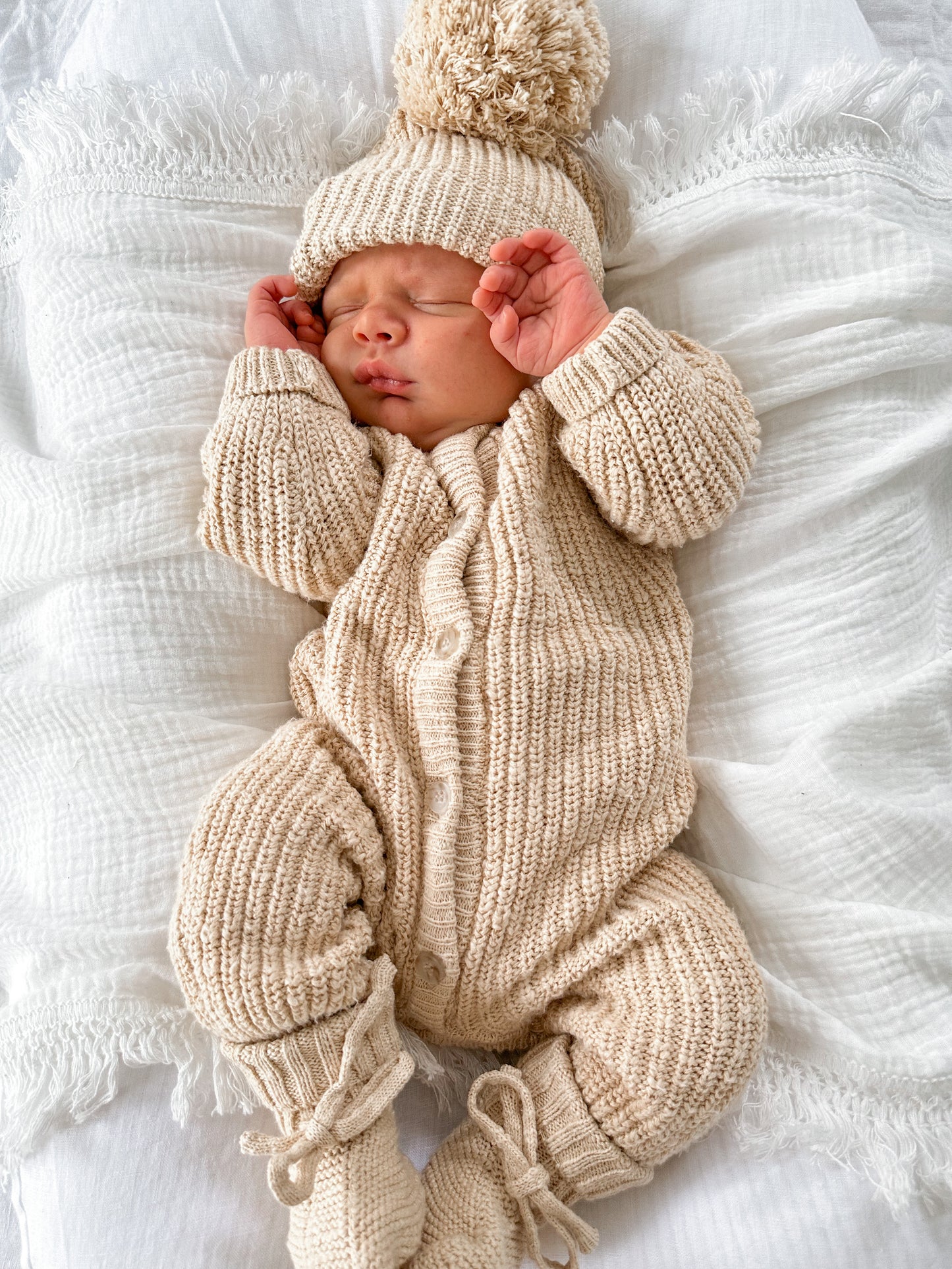 CLASSIC KNIT ROMPER | WHEAT