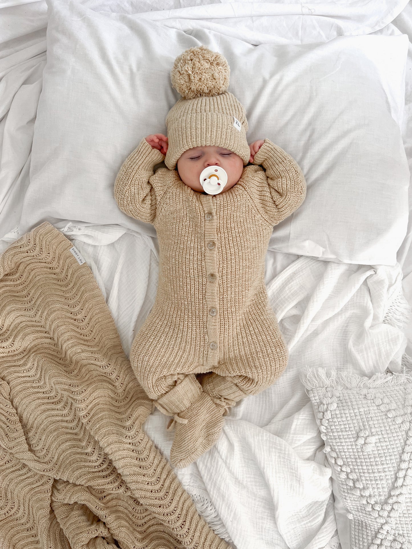 CLASSIC KNIT ROMPER | WHEAT