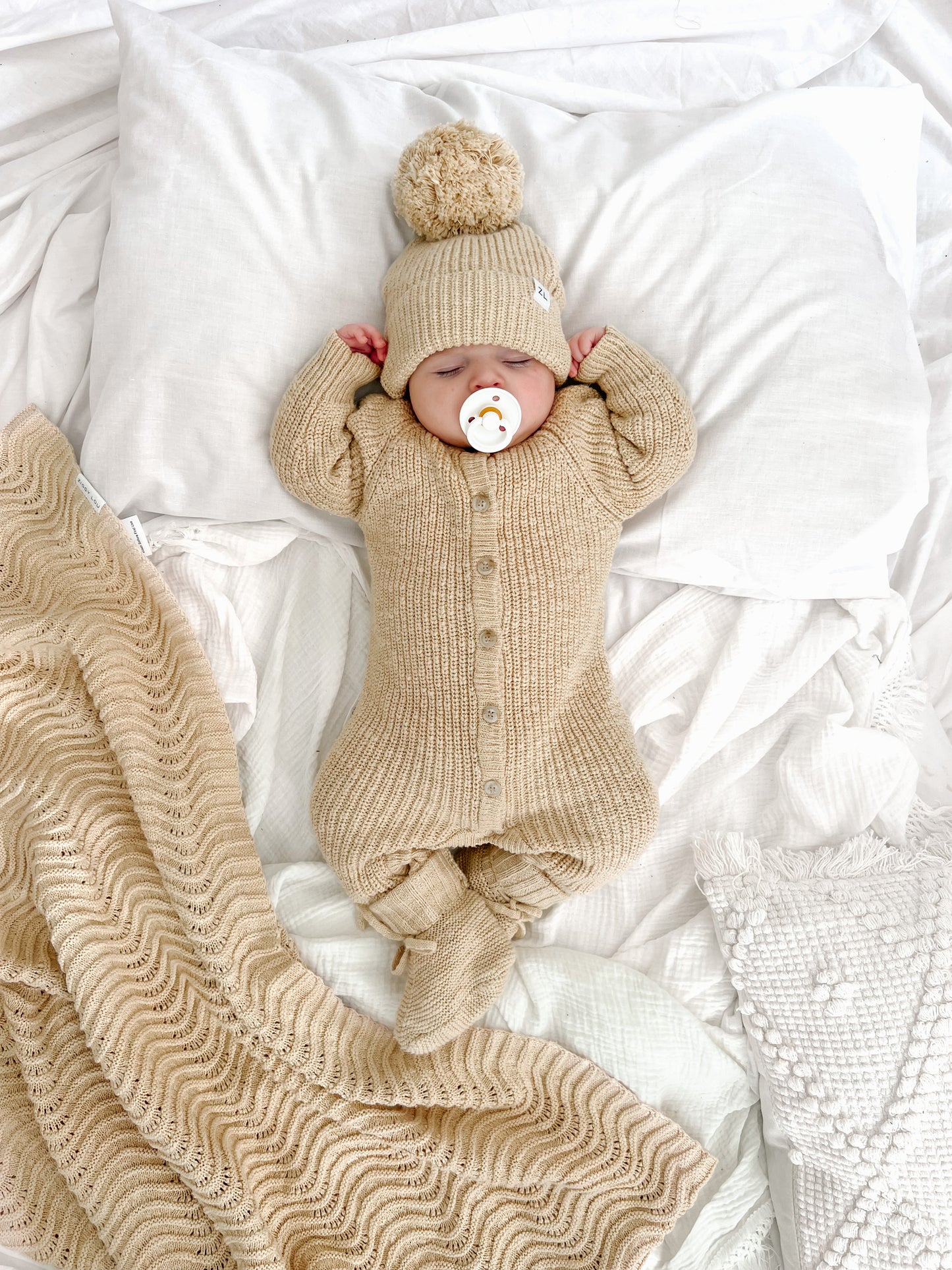 CLASSIC KNIT ROMPER | WHEAT