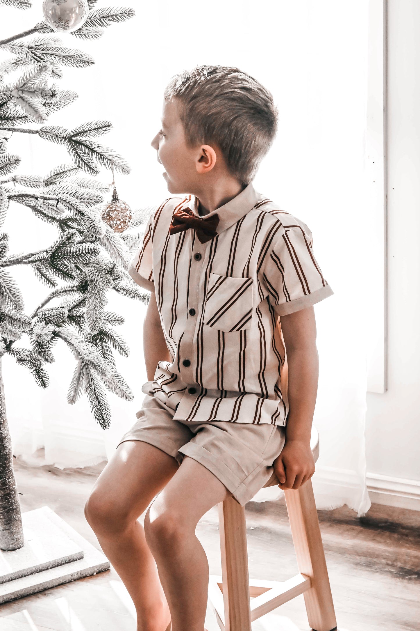 COLLARED BOYS SHIRT | CANDY CANE