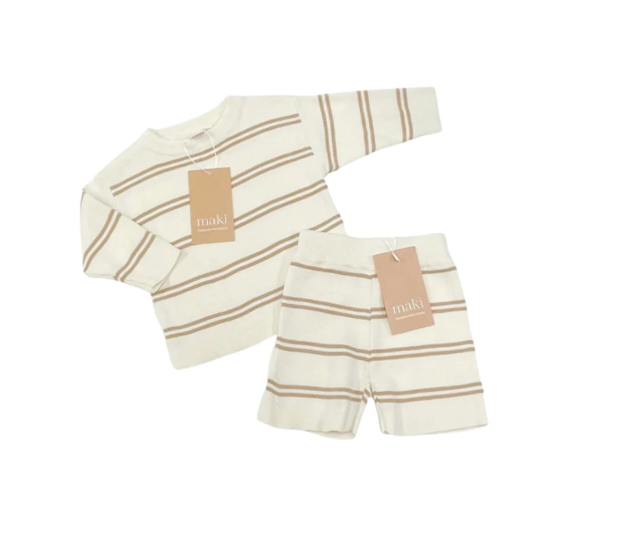 KNIT SET | VANILLA STRIPE