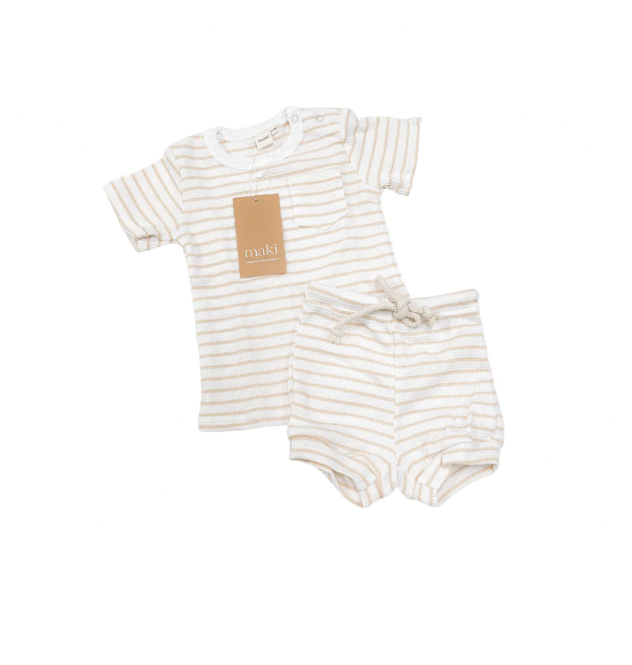 WAFFLE SET | BEIGE STRIPE