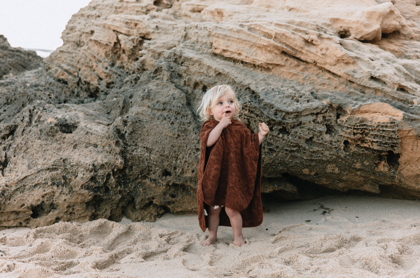 SPLASH TERRY KIDS PONCHO | CHOCOLATE