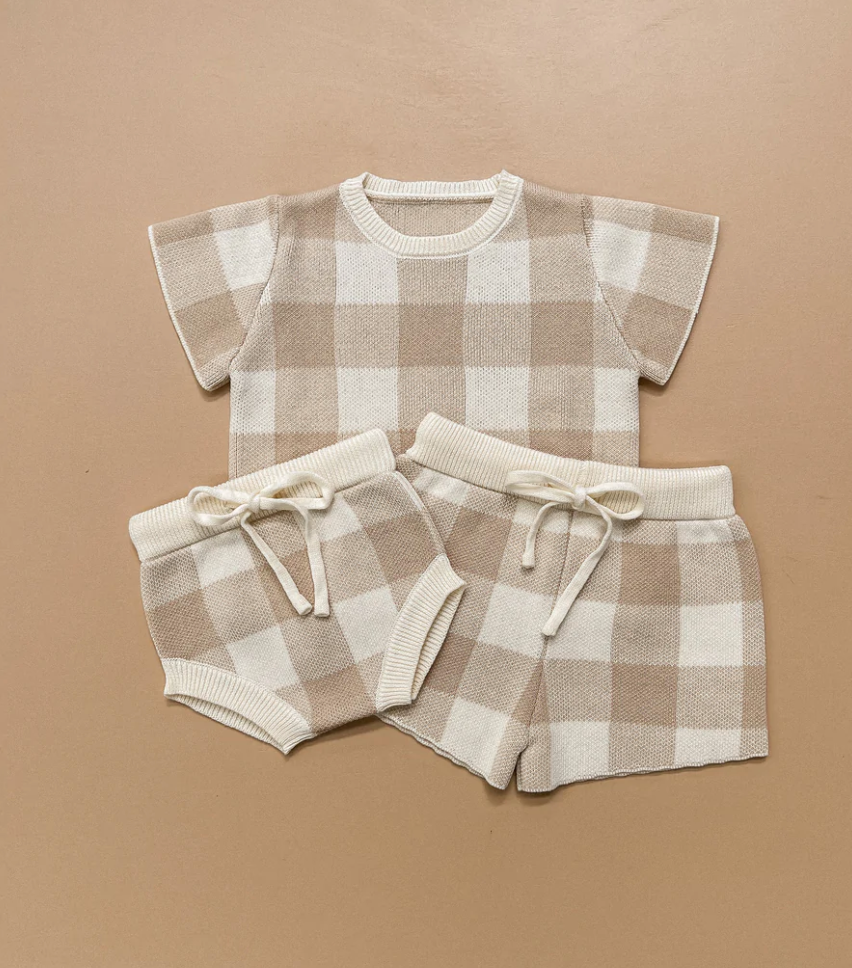 KNITTED TEE | GINGHAM