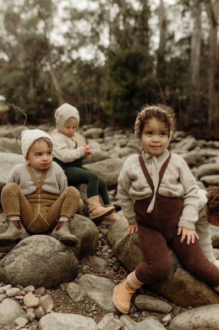 TEDDY WARMY FOOTLESS TIGHTS | ACORN BROWN