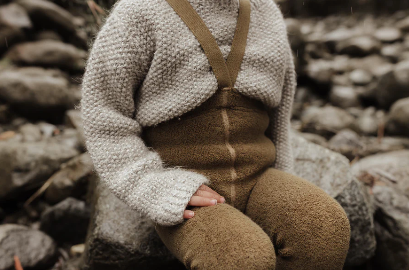 TEDDY WARMY FOOTLESS TIGHTS | ACORN BROWN