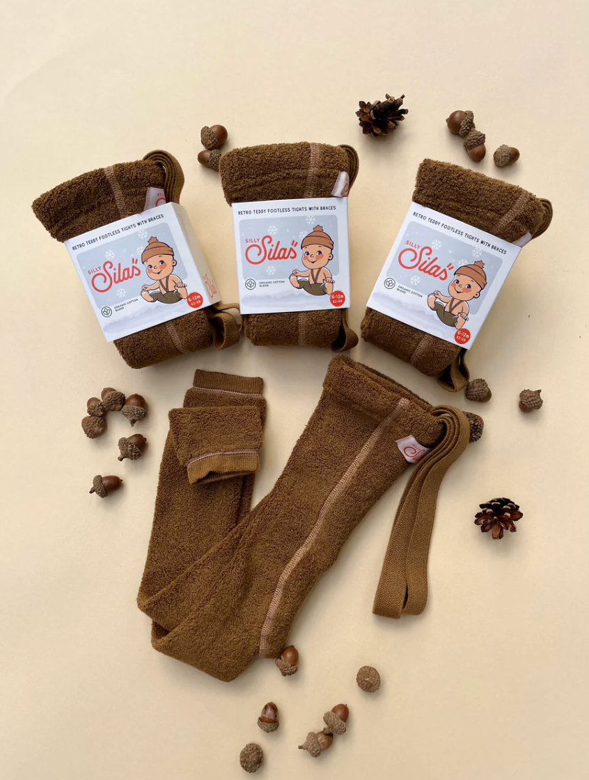 TEDDY WARMY FOOTLESS TIGHTS | ACORN BROWN
