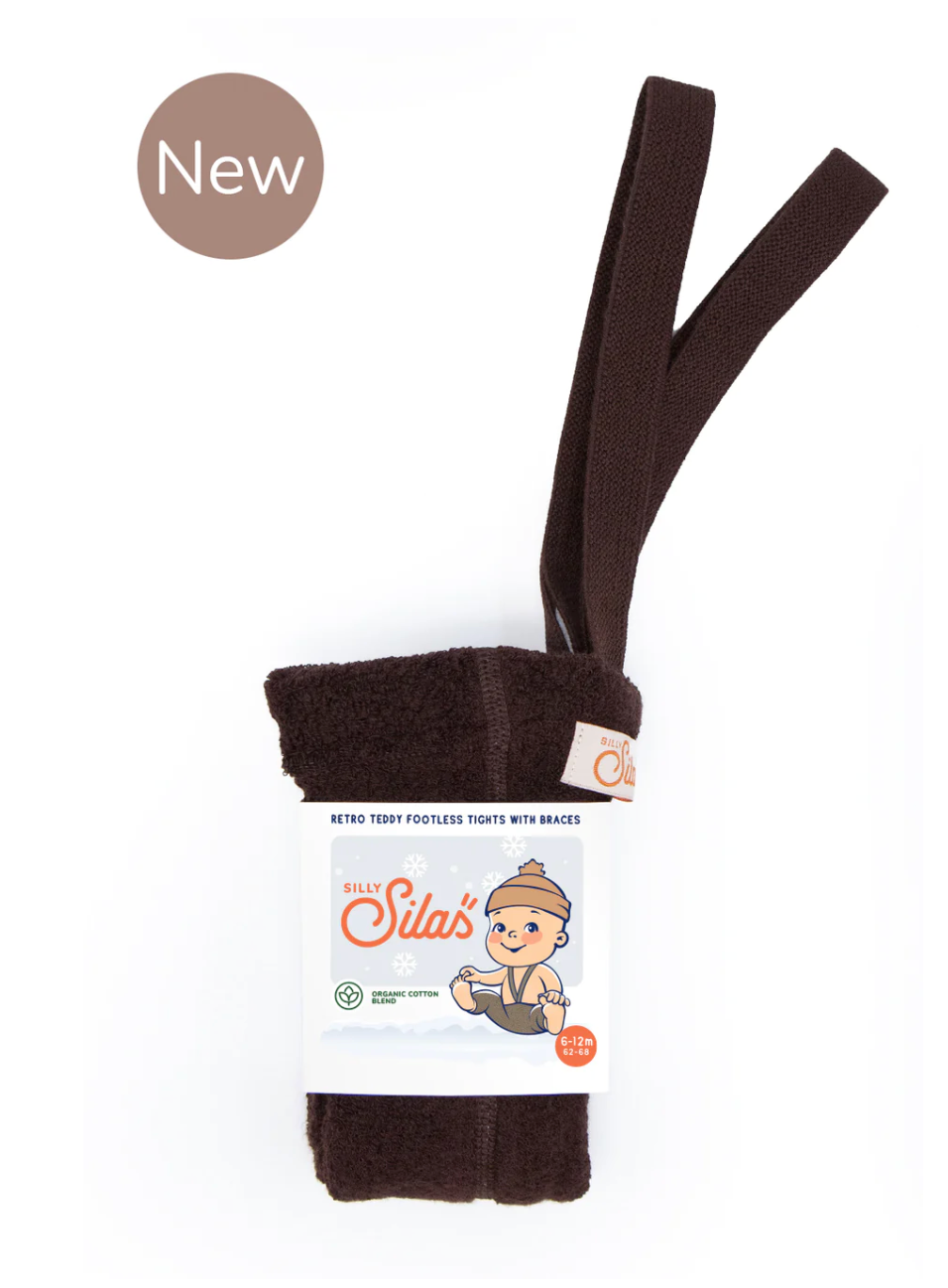 TEDDY WARMY FOOTLESS TIGHTS | CHOCOLATE BROWN