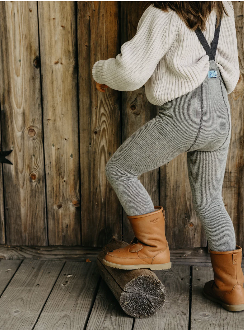 WOOLY WARMY FOOTLESS TIGHTS | GRANITE GREY