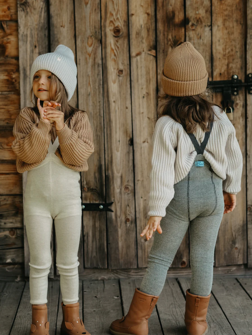 WOOLY WARMY FOOTLESS TIGHTS | GRANITE GREY