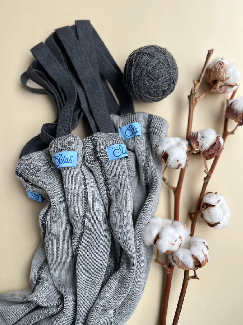 WOOLY WARMY FOOTLESS TIGHTS | GRANITE GREY