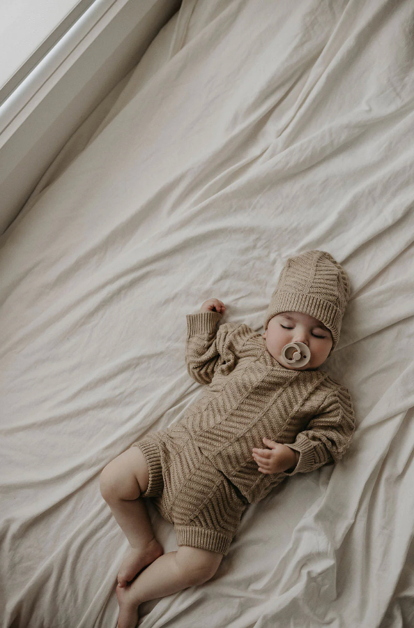 CHEVRON KNITTED BLOOMERS | OLIVE TREE