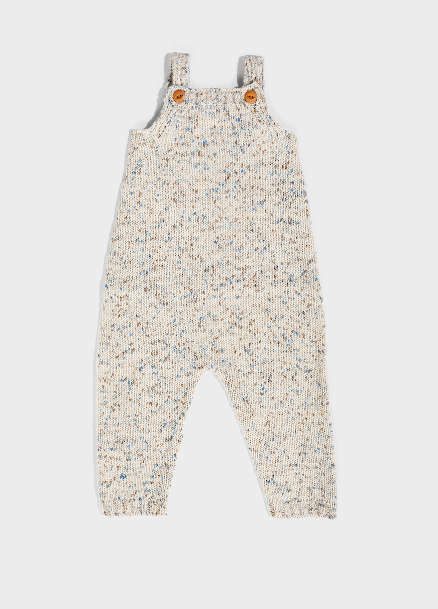 ORGANIC KNIT OVERALLS | SEA