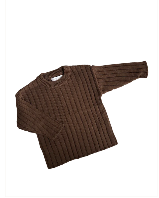 RIBBED PULLOVER TOP | EARTH