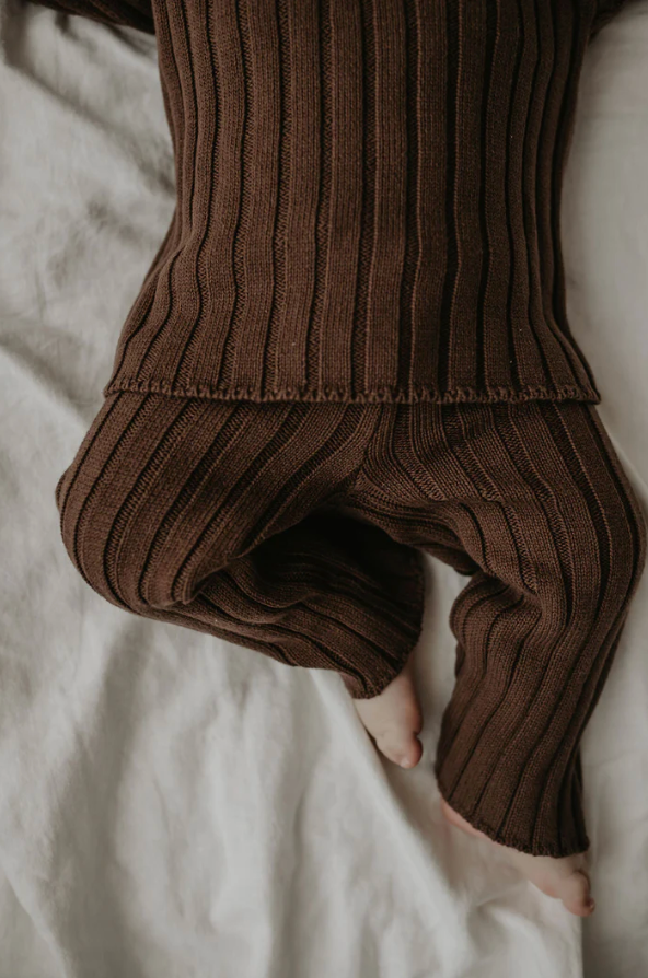 RIBBED PANTS | EARTH