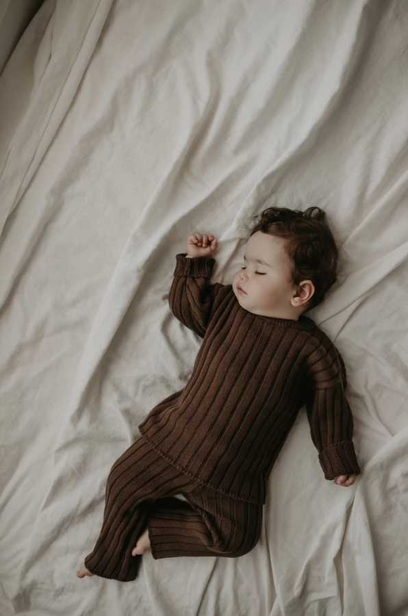 RIBBED PANTS | EARTH