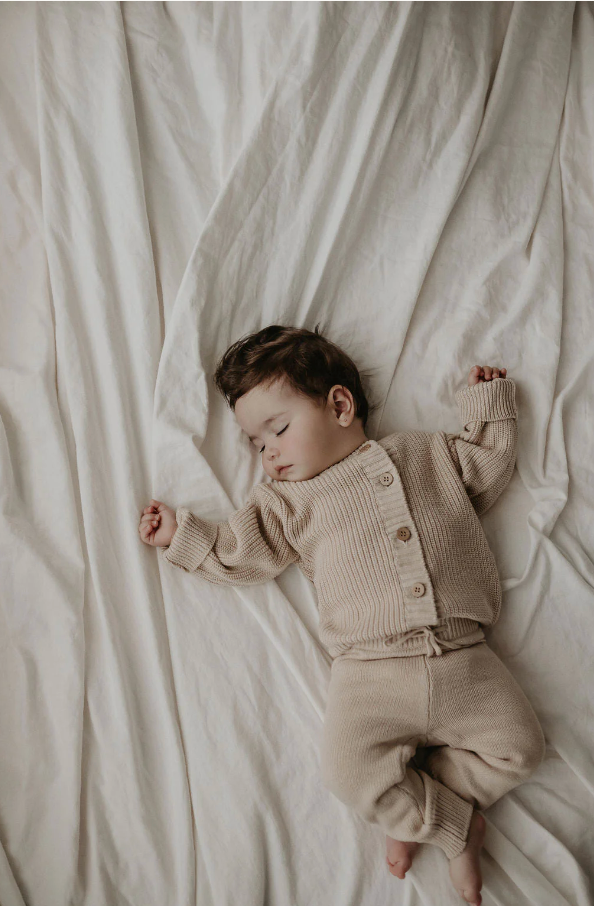 FABEL KNITTED CARDIGAN | ALMOND