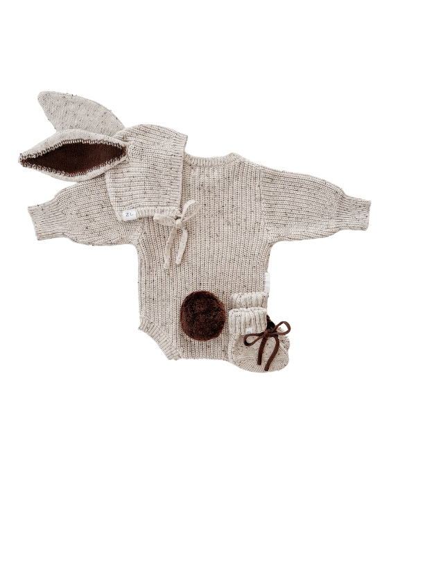 BUBBLE ROMPER | EASTER (COCOA FLECK)