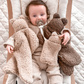 MINI TEDDY PACIFIER HOLDER | TAN SHERPA