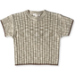 KNITTED RIBBED TEE | LATTE